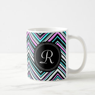 Mug Motif de Chevron de tribu féminine monogramme