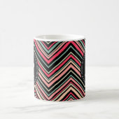 Mug Motif de Chevron tribal coloré monogramme (Centre)