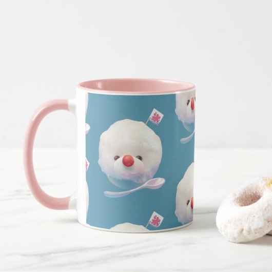 Mug Motif de chien de glace rasé mignon (Avec donut)