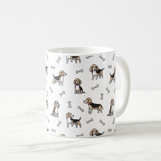 Mug motif de chiens Beagles (Devant droit)