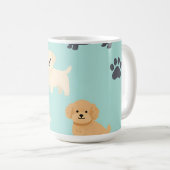 Mug Motif de chiots mignons (Devant droit)
