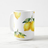 Mug Motif de citron à l'aquarelle (Devant gauche)
