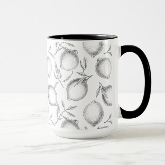 Mug Motif de citron dessiné à la main (Droite)