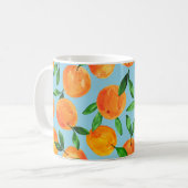Mug Motif de citrons d'été oranges (Devant gauche)