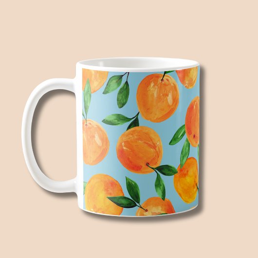 Mug Motif de citrons d'été oranges