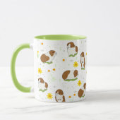 Mug motif de cobaye avec fleurs (Gauche)