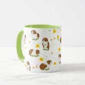 Mug motif de cobaye avec fleurs (Devant gauche)