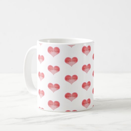 Mug Motif de coeur (Devant gauche)