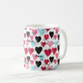 Mug Motif de coeur (Devant droit)