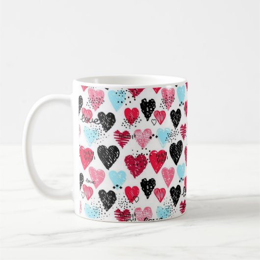 Mug Motif de coeur (Gauche)