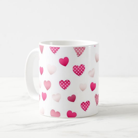 Mug Motif de coeur (Devant gauche)