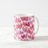Mug Motif de coeur aquarelle (Devant droit)