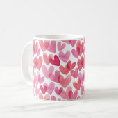 Mug Motif de coeur aquarelle (Devant gauche)