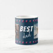 Mug Motif de coeur Best Papa 2 photo (Centre)