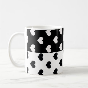 Mug Motif de coeur Black White Love