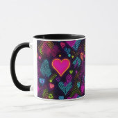 Mug Motif de coeur coloré (Gauche)