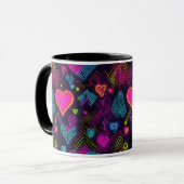 Mug Motif de coeur coloré (Devant gauche)