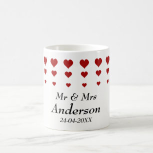 Mug Motif de coeur d'amour personnalisé
