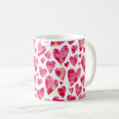 Mug Motif de coeur d'amour rose (Devant droit)