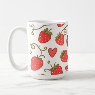 Mug Motif de cœur de fraise Mignon et fantaisiste