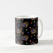 Mug motif de coeur de gradation (Devant droit)