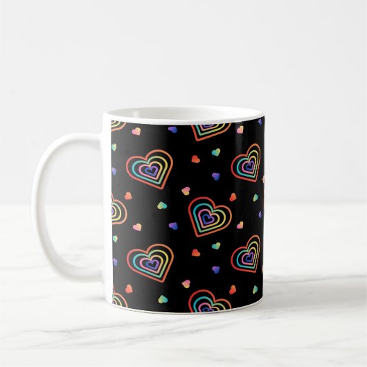 Mug motif de coeur de gradation (Gauche)