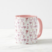Mug Motif de coeur doux (Devant droit)