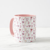 Mug Motif de coeur doux (Devant gauche)