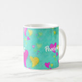 Mug Motif de coeur mignon Aimer toujours votre nom Val (Devant droit)