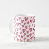 Mug Motif de coeur mignon rose (Devant gauche)