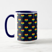 Mug Motif de coeur Rainbow 8 Bit (Gauche)