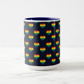 Mug Motif de coeur Rainbow 8 Bit (Centre)
