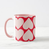 Mug Motif de coeur romantique et rouge moderne (Gauche)