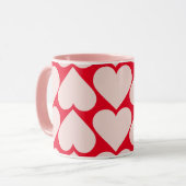 Mug Motif de coeur romantique et rouge moderne (Devant gauche)