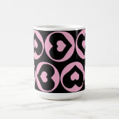 Mug Motif de coeur rose amour Graphique Gras (Centre)