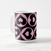 Mug Motif de coeur rose amour Graphique Gras (Devant gauche)