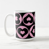 Mug Motif de coeur rose amour Graphique Gras (Gauche)