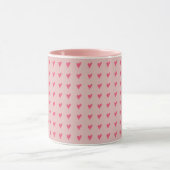 Mug Motif de coeur rose Saint Valentin (Centre)