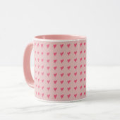 Mug Motif de coeur rose Saint Valentin (Devant gauche)