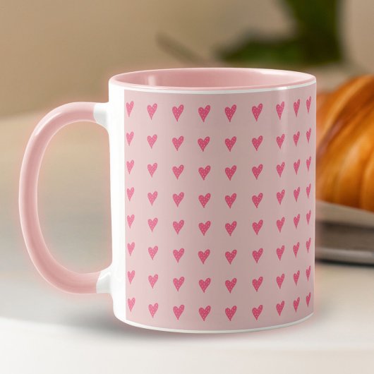Mug Motif de coeur rose Saint Valentin