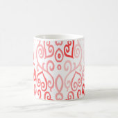 Mug Motif de coeur rouge et rose (Centre)