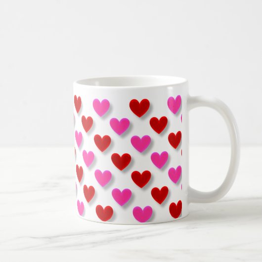 Mug Motif de coeur simple (Droite)