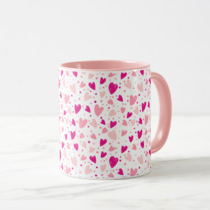 Mug Motif de coeur tiré à la main