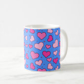 Mug Motif de cœurs (Devant droit)