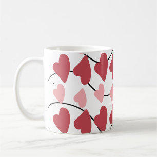 Mug Motif de cœurs à pois doodles pour la Saint-Valent