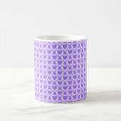 Mug Motif de cœurs blancs violets (Centre)