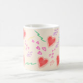 Mug Motif de coeurs colorés (Centre)
