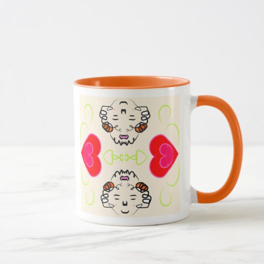 Mug Motif de cœurs mignons (Droite)