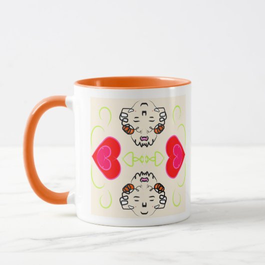 Mug Motif de cœurs mignons (Gauche)
