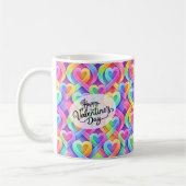 Mug Motif de cœurs modernes colorés pour la Saint-Vale (Gauche)